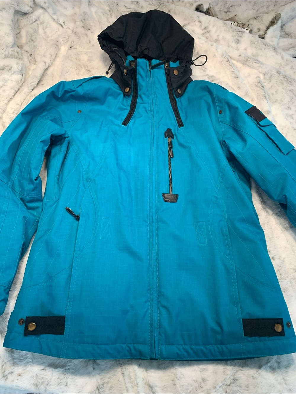 Obermeyer Riley Teal and Black Women's Ski Jacket